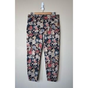 Peruvian Connection Multicolored Floral Pants Size 12